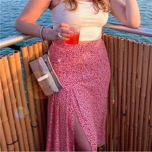 Floral Red Maxi Skirt from H&M